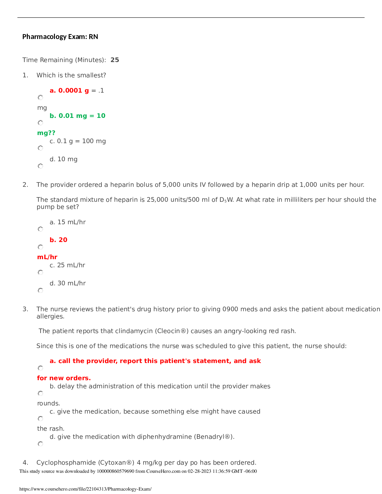 Preview of NUR 3028 Pharmacology Exam: RN. Complete Guide